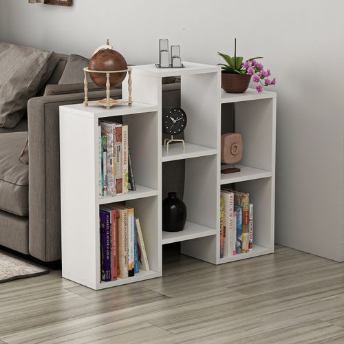 כוורת ספריה מעוצבת עם 6 תאים גוון לבן מט דגם Tudo Design FLEET WHITE