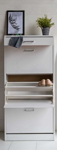 ארון נעליים 3 תאים ומגירה דגם שלהבת מבית Tudo Design