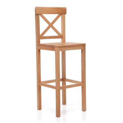 כיסא בר מעץ דגם באזל בצבע אלון מבית Tudo Design