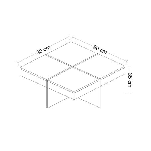 שולחן סלון יוקרתי במראה שיש לבן דגם אווה לבן Tudo Design