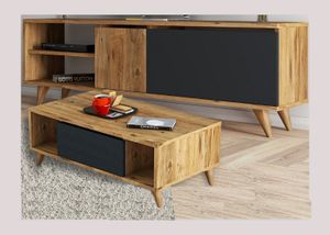 סט לסלון מזנון נפאל 150 ס"מ ושולחן לימבו 90 ס"מ Tudo Design