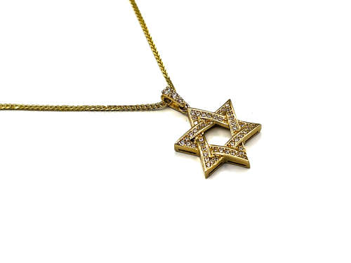 מגן דוד משובץ זרקונים