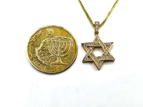 מגן דוד משובץ זרקונים