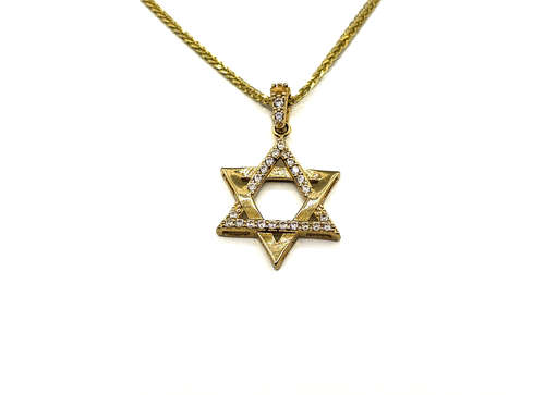 מגן דוד משובץ זרקונים