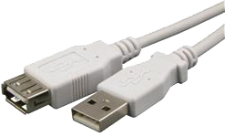 כבל מאריך USB בתקן 2.0V באורך 1 מטר.