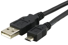כבל MICRO USB ל- USB באורך 3 מטר.