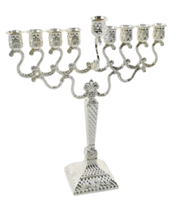 חנוכיה מוכספת מרובע 26סמ