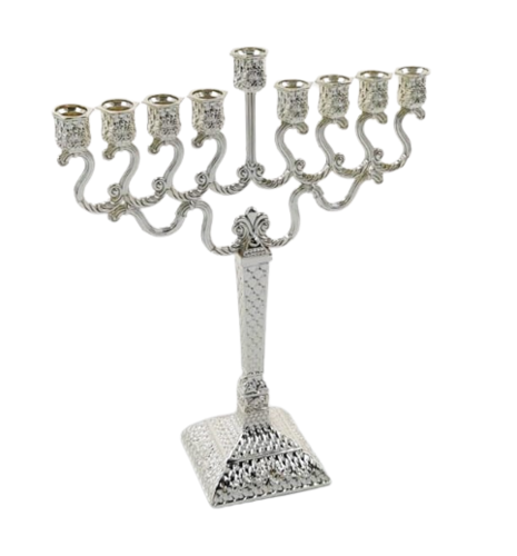חנוכיה מוכספת מרובע 21סמ