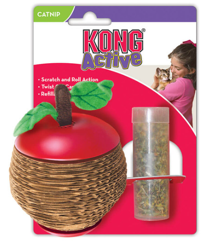 KONG Active Scratch Apple - משחק גירוד תפוח עם קטניפ לחתולים
