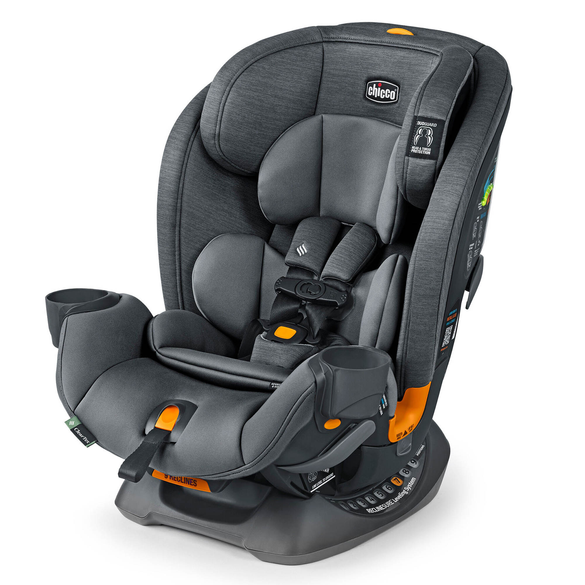 כיסא בטיחות וואן פיט קלירטקס Chicco OneFit ClearTex - צבע אפור