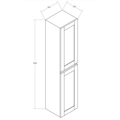 ארון אמבטיה תלוי עץ דגם WOODEN מידה 70 סמ