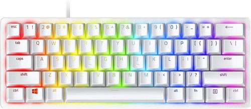 מקלדת גיימינג צבע לבן Razer Huntsman Mini  Red Switch   