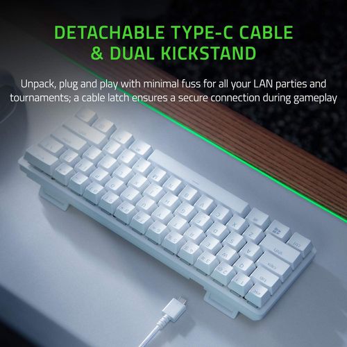 מקלדת גיימינג צבע לבן Razer Huntsman Mini  Red Switch   