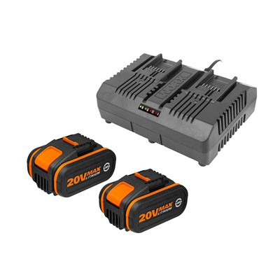מטען 20V כפול סוללות 2X4A