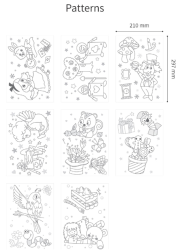 ערכת ציור על תחתיות לכוסות MONT MARTE COLOUR-IN CERAMIC COASTER SET