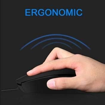 עכבר אופטי חוטי HP-M10 USB 2.0 שחור