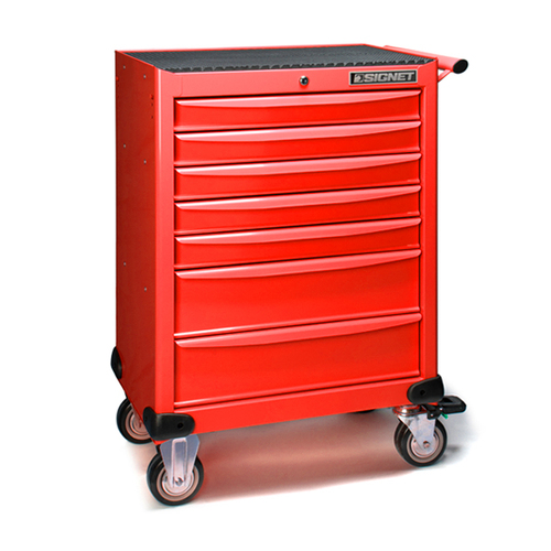עגלת עבודה 7 מגירות אדום עם נעילה SIGNET HD 