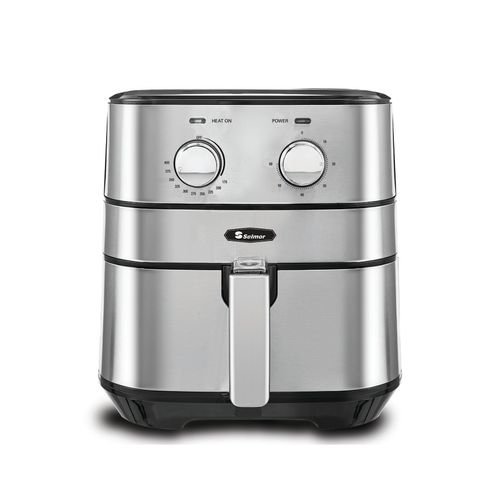 סיר טיגון ללא שמן נירוסטה סלמור AIR FRYER נפח 5 ליטר SE-824