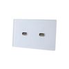 שקע טעינה כפול 5V USB לקופסא 3 מקום