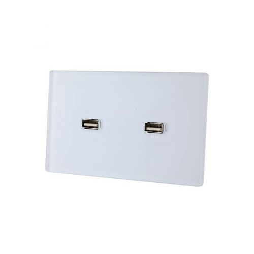 שקע טעינה כפול 5V USB לקופסא 3 מקום semicom