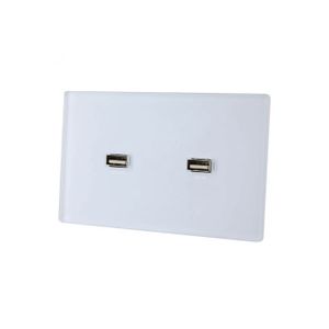 שקע טעינה כפול 5V USB לקופסא 3 מקום semicom