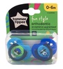 זוג מוצצים 0-6 חודשים Tommee Tippee Fun Style - כחול/תכלת