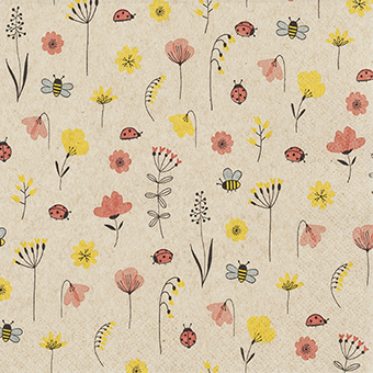 מפיות נייר 20 יח' Ladybugs and Bees