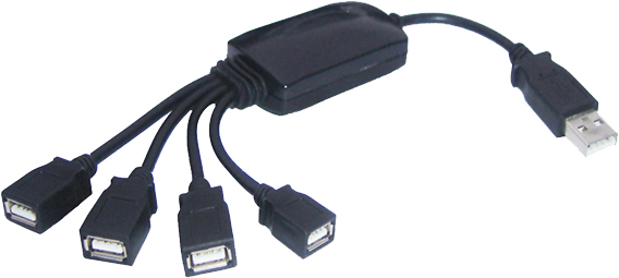 מפצל USB גרסה 2.0V לארבע יציאות