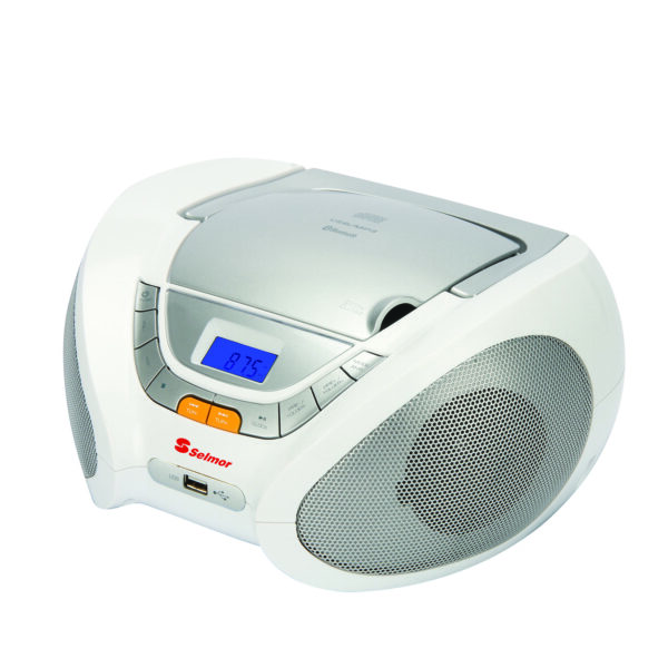 רדיו דיסק סלמור מערכת שמע USB ,MP3 ,CD ,bluetooth בצבע לבן SE-909