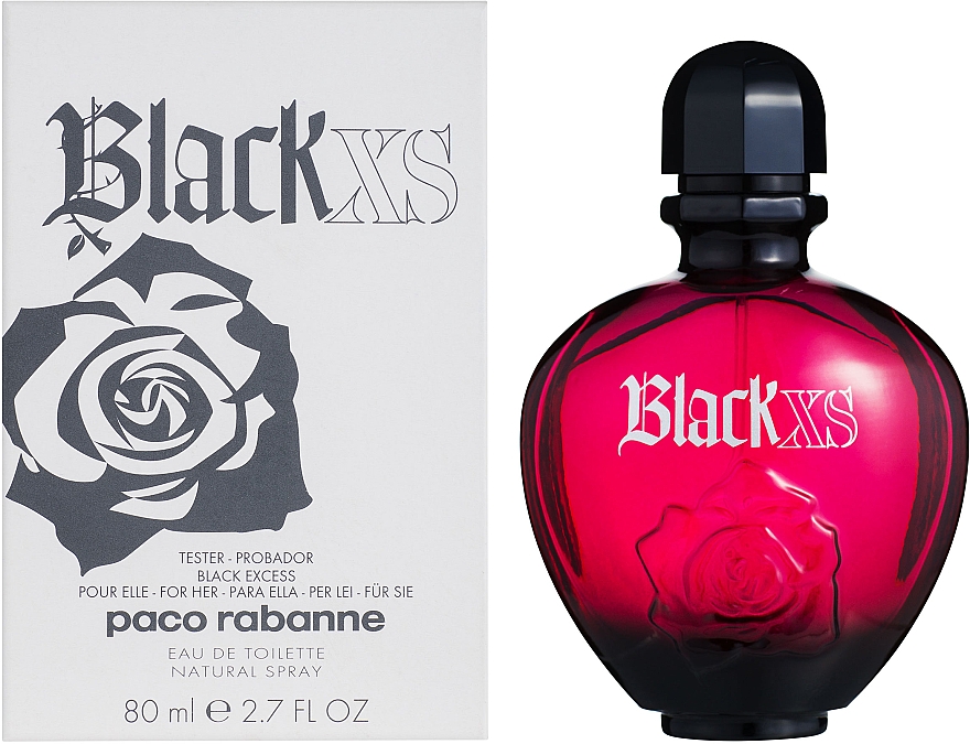 Black XS Pour Elle - For Het Para Ella - Per Lei - Fur Sie Tester Paco Rabanne 80ML EDT