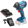 מברגה מפתח רטיטה (אימפקט) כולל 2 סוללות 2AH דגם BOSCH GDR 18V-160