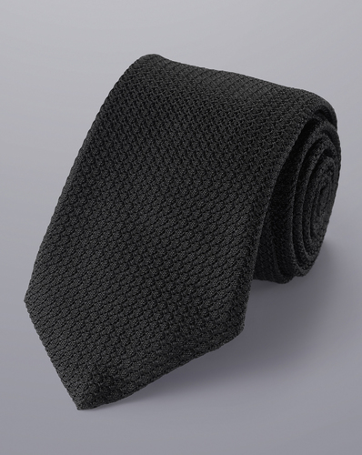 עניבה שחורה איטלקית - Black Grenadine Italian tie