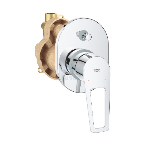 BAULOOP | סט אינטרפוץ קומפלט 4 דרך Grohe BAU LOOP 29041001 | כרום ניקל