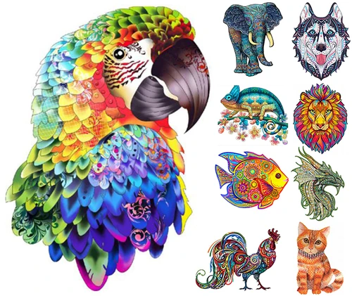 פאזל חיות מעץ Animal Wooden Puzzle