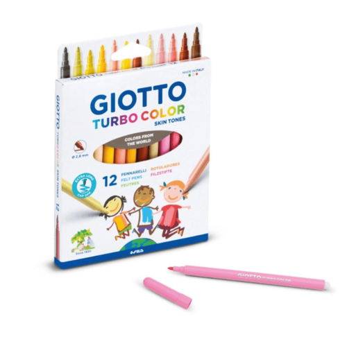 סט 12 טושים בצבעי גוף GIOTTO SKIN TONES