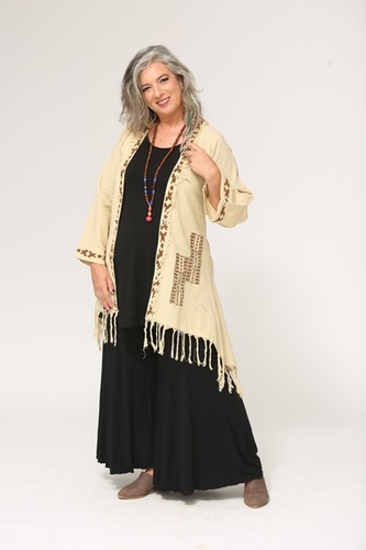 עליונית בלוק פרינט plus size