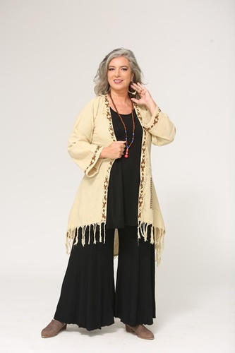 עליונית בלוק פרינט plus size