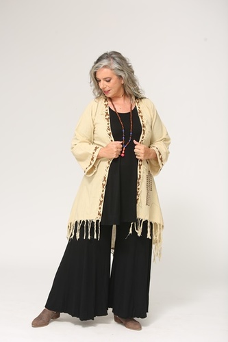 עליונית בלוק פרינט plus size