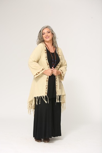עליונית בלוק פרינט plus size