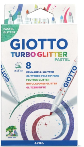סט 8 טושים נצנצים פסטל TURBO GLITTER PASTEL