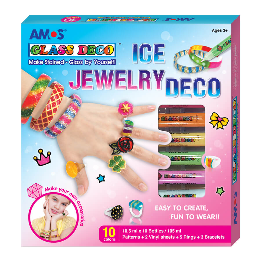ערכת יצירה צבעי חלון/זכוכית ICE JEWELRY DECO- עיצוב תכשיטים