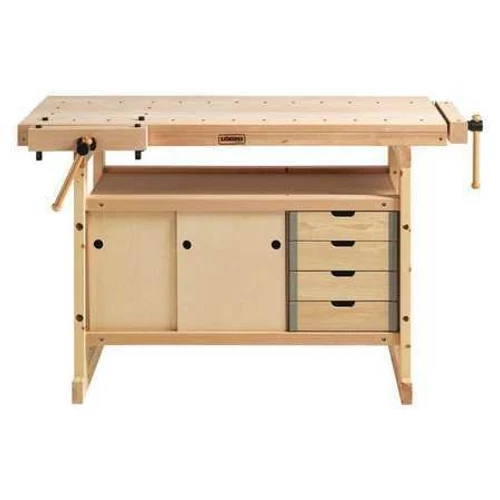 שולחן עבודה מעץ Nordic Plus 1450 + שידת מגרות