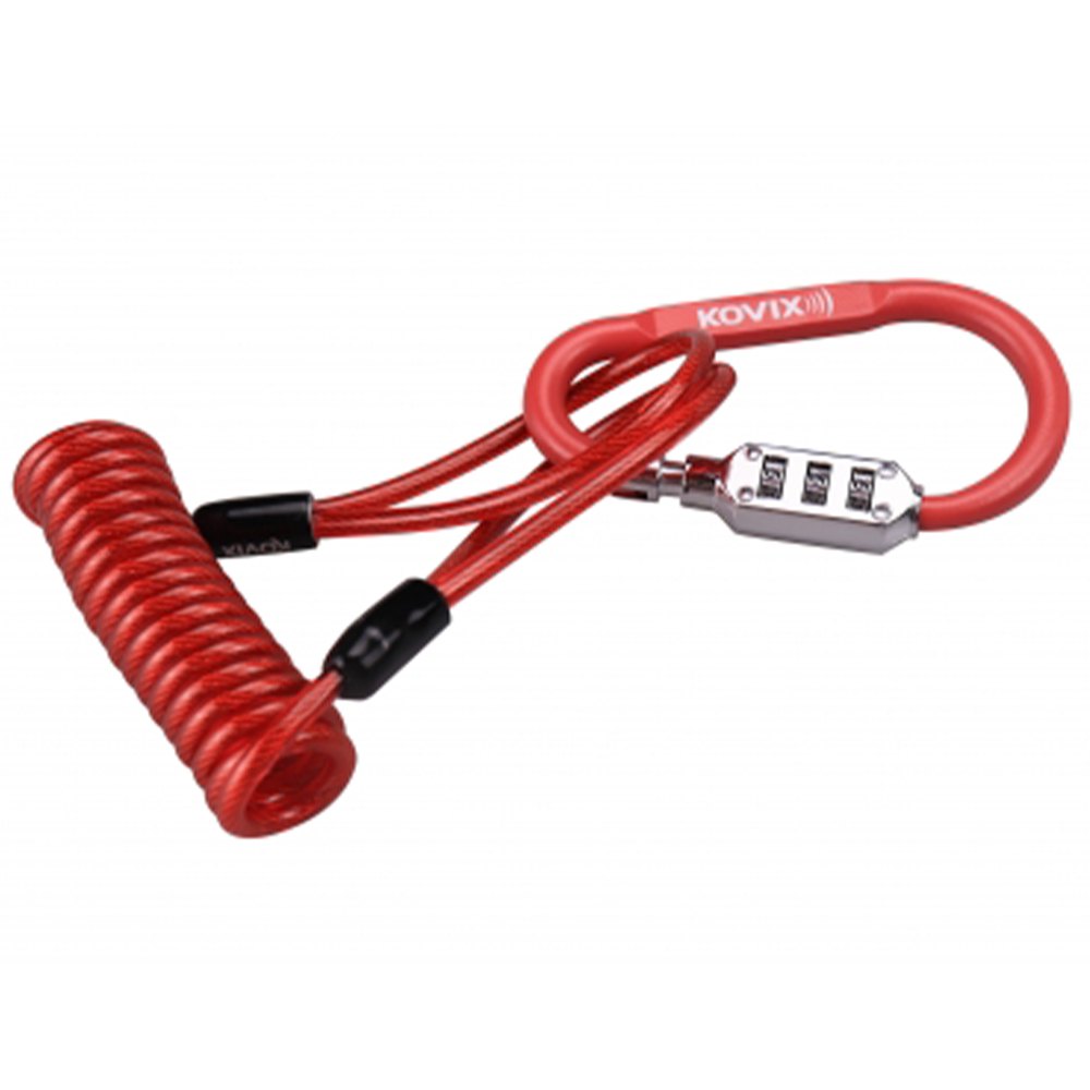 מנעול לקסדה קוביקס אדום - KOVIX KHEL-100 HELMET LOCK