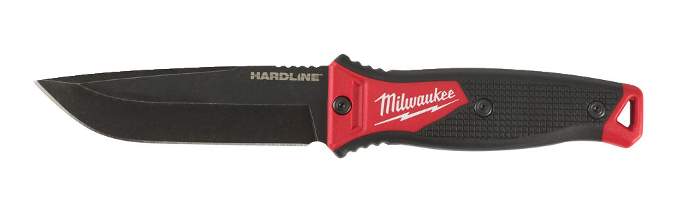 סכין HARDLINE להב קבועה + נרתיק - מילווקי Milwaukee