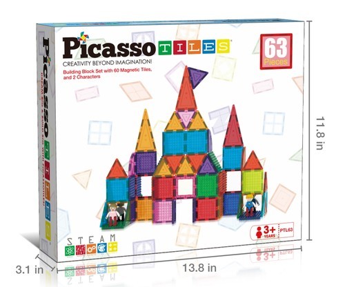 מגנטים להרכבה בתלת מימד 63 חלקים - Picasso