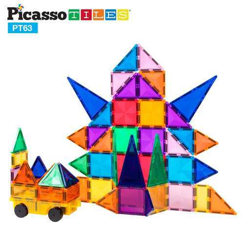 מגנטים להרכבה + ערכת מכונית 63 חלקים - Picasso