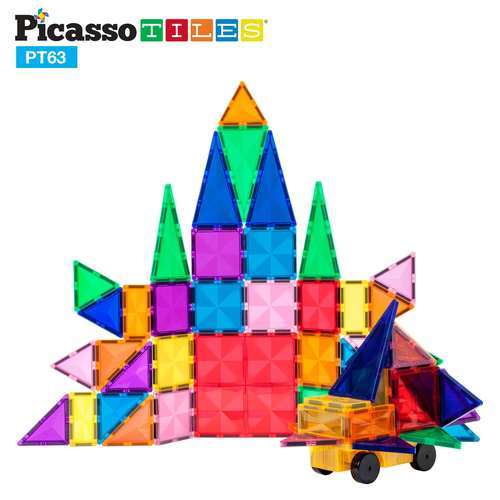 מגנטים להרכבה + ערכת מכונית 63 חלקים - Picasso