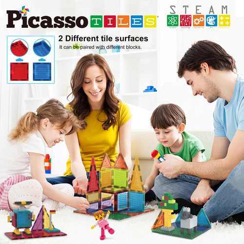 מגנטים - סט משולב אריחים ולבנים 333 חלקים - Picasso