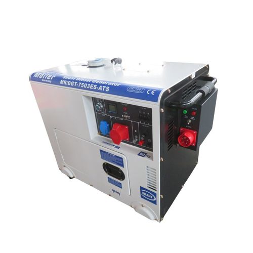 גנרטור דיזל מושתק 7500W תלת פאזי כולל מערכת ATS מבית MOLLER GERMANY