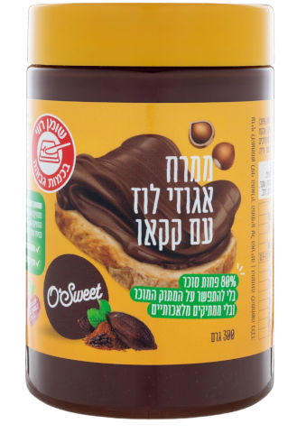 ממרח אגוזי לוז עם קקאו 300 גרם O'SWEET 